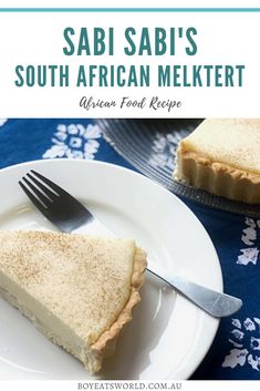 a slice of sabi sabi's south african melket on a white plate