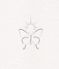 a drawing of a butterfly with the sun shining down on it's back side