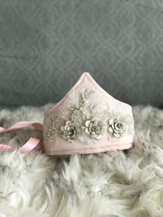 Handmade pink satin crown overlaid with beautiful quality laces, roses, beading and rhinestones. Perfect for your special princess! Ties in the back with satin ribbon 14" long x 5" tall Coordinating Princess Fairy Wings:  https://etsy.me/3HdC5pr * Coordinating Magic Fairy Wand:  https://etsy.me/3JJezCr Handmade Crown, Fabric Crown, Magic Fairy, Girls Costumes, Fairy Crown, Princess Fairy, Fairy Wands, Fairy Magic, Birthday Crown