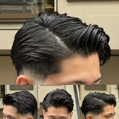 Side Part Fade Hairstyles Men, Faded Haircut For Men Medium Long, Slick Back Taper Fade, Drop Fade Haircut Men, Slickback Hairstyle Men, Faded Haircut For Men, Burst Fade Haircut, Haircut Men Short