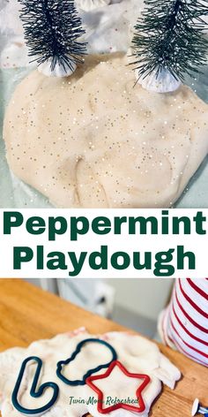 this peppermint playdough recipe is perfect for the holiday season