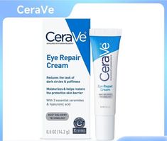 Cerave Under Eye Cream, Best Eye Cream Sensitive Skin, Eye Cream Recommendation, Cerave Eye Repair Cream, Cera Ve, Eye Repair Cream, Skinceuticals Eye Cream, Cream For Dark Circles, Under Eye Cream