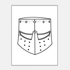 Knight helmet mask template - Printable coloring craft - Happy Paper Time Moon Knight Mask, Knight Mask, Knight Helmet, Paper Structure, Easy Costume, Knights Helmet, Costume For Kids