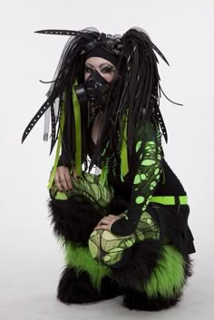 Industrial Metal Aesthetic, Cyberpunk Rave Outfit, Dti Outfits Cybergoth, Industrial Outfit, Cyberpunk Goth Aesthetic, Cybergoth Aesthetic Black, Dti Cybergoth Fit, Cybergoth Green Aesthetic, Green Cybergoth