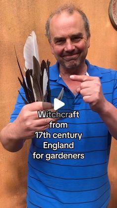 a man is holding two arrows and pointing to it with the caption written below