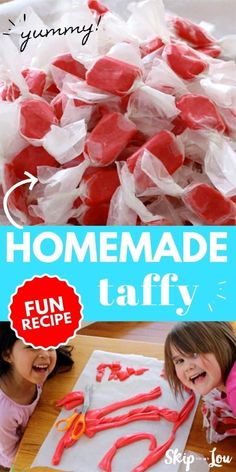 homemade taffy valentine's day treats for kids to make and share with each other