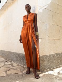 Mailys Dress - Dhaw Rust Convertible Clothing, Small Atelier, Dakar Senegal, Plus Size Looks, Artisan Fashion, Resort Wear For Women, Matching Sets Outfit, Resort Outfit, Plus Size Fall