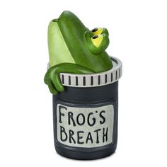 frog's breath jar with toothbrush in it