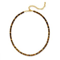 PRICES MAY VARY. Unique Design : Our beaded necklace for women is made of tiger eye stone, with a versatile and chic style, fashionable and classic, simple and elegant, wearing this necklace will add a touch of bohemian style to your outfit. Size : The length of this gemstone necklace is in 16.2+3.34 inch,the weight is 0.93 OZ/PC,The size of our necklace is just right to fit your neck perfectly, and the light weight allows you to wear it all day without feeling tired. High Quality Materials : Ou White Beaded Necklaces, Turquoise Bead Necklaces, Gold Jewelry Necklace, White Necklace, Necklace Gemstone, Beaded Choker Necklace, Necklace Fashion, Tiger Eye Stone, Eye Stone