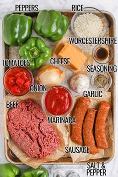 the ingredients to make an italian meatloaf recipe