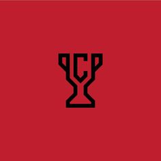 the letter y in black on a red background