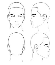 Head Diagram Hair, Barber Head Sheet, Head Diagram, Childrens Haircuts, Hair Chart, Hair Academy, Face Template, Haircut Designs