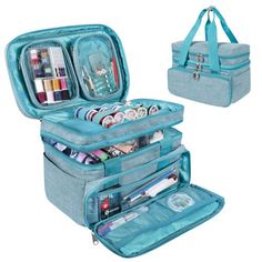 The SINGER Sewing and Craft Storage Bag is the ultimate organization solution for all your crafting and sewing needs. This portable storage bag is heavy-duty, scratch-resistant, and water-repellent, providing superior protection for all your sewing supplies. With thick padding and large dimensions of 12.25” w x 9” h x 8” d, this craft organizer bag can accommodate all your crafting essentials, making it the perfect alternative to a sewing basket. Designed with a well-organized layout, this craft Mobile Office Ideas, Sewing Supplies Organization, Craft Storage Solutions, Sewing Caddy, Craft Organizer, Organize Craft Supplies, Advanced Crochet, Craft Tote, Sewing Storage