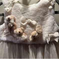 Lapin House Stunning Teddy Bear Fur Plush Dress With Tulle Skirt Size 3 Plush Dress, Dress With Tulle Skirt, Dress With Tulle, House Dresses, House Dress, Kids' Dresses, Dream Closet, Tulle Skirt, Kids Shop