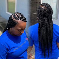 Braid To The Scalp, Scalp Braids Hairstyles, Scalp Braids With Weave, Feed In Braids Designs, Braids Designs, Long Cornrows