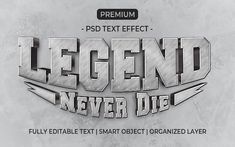 the logo for legendd never die