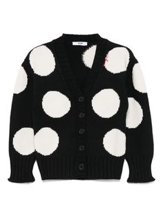 Cardigan a pois Caratteristiche nero/bianco misto lana e cotone lavorazione a coste chiusura frontale con bottoni motivo a pois scollo a V maniche con spalle scese maniche lunghe orlo dritto Composizione cotone 70%, lana 30% Istruzioni per il lavaggio Lavare in lavatrice Msgm Kids, Polka Dot Cardigan, Herno Jacket, Dress With Jean Jacket, Baby Boy Accessories, Dolce And Gabbana Kids, Girls Cardigan, Kenzo Kids, Cardigan Black