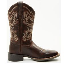 - Leather Upper - Rubber Outsole - 10" Shaft Height - 1.5" Stockman Heel - Double-Stitched Welt Construction - Pull-On Style With Pull Tabs - Square Toe - Solid Brown With Western Stitching Medium Boots, Square Toe Western Boots, Solid Brown, Western Boots, Bootie Boots, Leather Upper, Ankle Boots, Stitching, Women Shoes