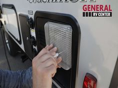 RV owner installs insect screens over furnace vent Rv Screen Rooms, Trailer Remodel Single Wide, Camping Camper Ideas, 5th Wheel Remodel, Remodel Camper, Camper House, Rv Screen Door, Rv Cleaning, Rv Storage Organization