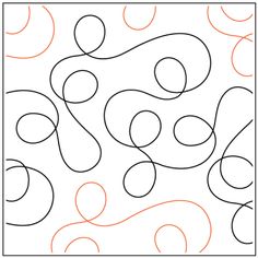 an image of a quilting pattern with circles and lines on the bottom half of it