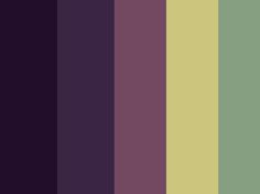 the color palette is purple, yellow, and green it's all different shades