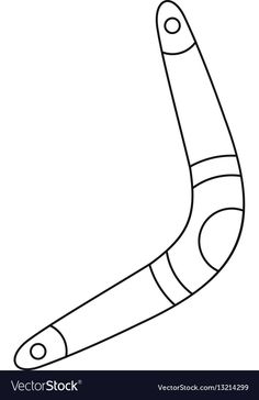 a drawing of an object that is in the shape of a curved tube with one end pointing