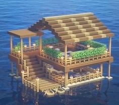 Minecraft Ocean House Cute Minecraft Dock, Cute Small Minecraft Houses, Modern Minecraft Houses Interiors, Minecraft Ocean House, Modern Minecraft Houses Tutorials, Minecraft Beach Ideas, Minecraft Dock Ideas, Minecraft House Survival, Minecraft Water House