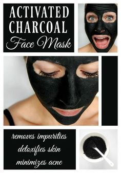 Activated Charcoal Face Mask - This lovely little mask is amazing at killing bacteria, getting rid of acne, and giving your face a nice deep cleaning, plus its a fun way to scare family members. Diy Peel Off Face Mask, Activated Charcoal Face Mask, Masks Ideas, Tumeric Face Mask, Charcoal Face Mask, Rid Of Acne, Face Scrub Homemade, Face Mask Recipe, Power Clean