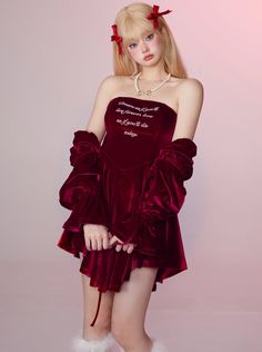 ❤︎ Retro Princess Velvet One Piece❤︎ Velvet One Piece, Red Velvet Outfit, Inexpensive Clothes, Best African Dresses, Eve Outfit, New Years Eve Dresses, Eve Dresses, New Years Eve Outfits, Gowns Of Elegance