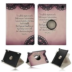 an ipad case with a pink background and black lace on the front, two different sides