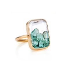 Rose Cut Ring, Loose Emeralds, 18k Yellow Gold Ring, Emerald Stone, Yellow Gold Ring, October Birth Stone, White Sapphire, Emerald Ring, Yellow Gold Rings