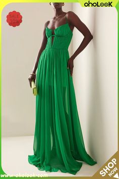 Sexy Formal Solid Solid Color V Neck Evening Dress Dresses Summer Evening Gown With Spaghetti Straps, Summer Prom Gown With Spaghetti Straps, Green Evening Gown With Spaghetti Straps, Green Gown With Spaghetti Straps For Evening, Green Spaghetti Straps Gown For Evening, Green Spaghetti Strap Evening Gown, Spring Party Gown With Spaghetti Straps, Green Summer Prom Gown, Spring Gown With Spaghetti Straps