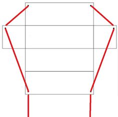 an image of a box with red lines going through the top and bottom half,