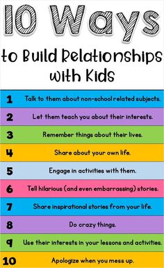 the ten ways to build pedatorship with kids