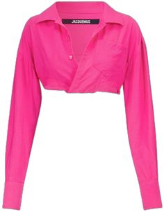 Cropped Shirt, Crop Shirt, Bright Pink, Online Store, Luxury Fashion, Pink