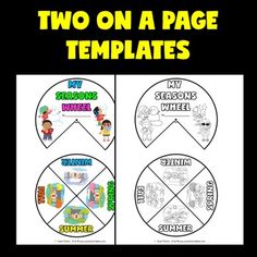 two on a page templates for the summer and fall season, with text overlay