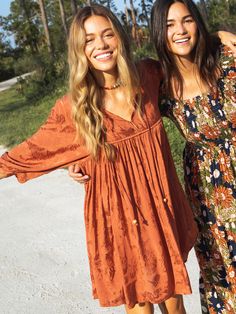 Rose Mini Dress - Rust-view 1 Rose Mini Dress, Effortless Outfit, Viscose Dress, Rust Dress, Navy Midi Dress, Comfy Dresses, How To Make Clothes, Natural Life, Rose Dress