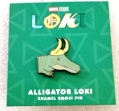 100% Soft Marvel Studios Loki Alligator Enamel Emoji Pin New NOS MIP Loki Keychain, Loki Merch, Marvel Items, Emoji Pin, Loki Marvel, Cartoon Pics, Marvel Studios, Loki, Shopping List