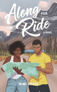 the cover of along for the ride, with two people looking at a map in front of them