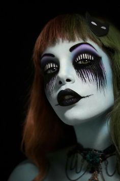 Photography and makeup: Tal Peleg Art of Makeup. Model: Topaz Arbell. Makeup Themes, Creepy Makeup, Extreme Makeup, Special Fx Makeup, Horror Makeup, Theatrical Makeup, Halloween Eyes, Scary Makeup, Face Painting Halloween