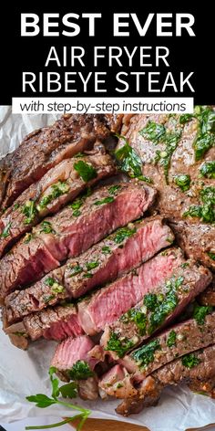 the best ever air fryer ribeye steak with step - by - step instructions