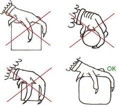 the instructions for how to draw an animal in four different ways, including hand and foot positions