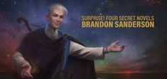 an image of the character brandon sanders from star wars with text that reads, surprise four secret novels