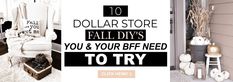 a collage of photos with the words dollar store fall diy's you & your ref need to try