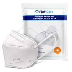 RightCare premium KN95 disposable face masks provide superior protection while maintaining easy breathability and a comfortable fit. With 5 layers of protection, they are designed with a fluid repellent non-woven outer layer, a highly efficient interior triple layer filtration system, and a soft, absorbent non-woven inner layer. Elastic ear loops and a shapeable nose bridge wire make it easy to apply the mask for effective protection. Wash hands thoroughly before applying the mask and after remo Medical Masks, Gas Mask, Nose Bridge, Ear Loop, The Mask, Hand Sanitizer, Medical Supplies, Make It Easy, Repellent