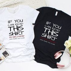 Valentine T-Shirt, Matching Outfits Set, Matching Set If You Can Read This Boyfriend & Girlfriend Gifts The T-Shirt, a timeless wardrobe staple, combines comfort with effortless style. Crafted from soft, breathable fabrics, it ensures a cozy fit for everyday wear. Its versatility makes it a go-to choice for various occasions, from casual outings to laid-back... Boyfriend And Girlfriend Matching Hoodies, Cute Couples Shirts, Matching Clothes Couple, Couples Shirts Funny, Boyfriend Girlfriend Gifts, Friends Shirts, Funny Couple Shirts, Matching Hoodies, Boyfriend And Girlfriend