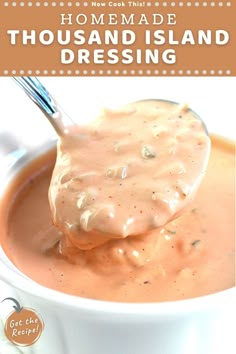 homemade thousand island dressing in a white bowl