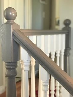 the stairs in this house are painted white