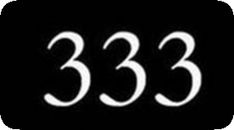 the number 333 in white on a black background