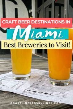 Best craft breweries in Miami Florida Travel Guide, Florida Adventures, Florida Restaurants